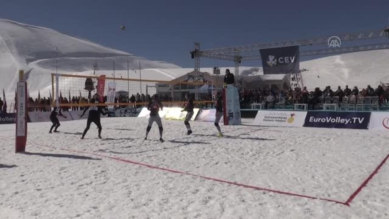 KAHRAMANMARAŞ - Rusya ve Ukrayna voleybol takımları CEV Kar Voleybolu Avrupa Turu 1. etabında karşılaştı