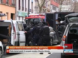 Polis wanita ditembak ketika bertugas