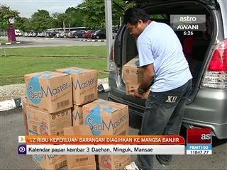 12 ribu keperluan barangan diagihkan ke mangsa banjir
