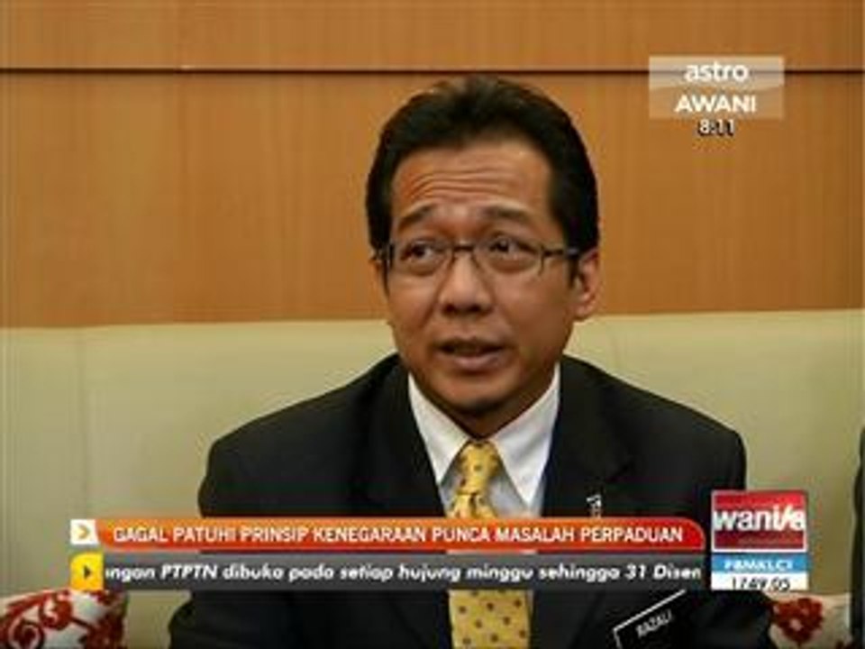 Gagal patuhi prinsip kenegaraan punca masalah perpaduan