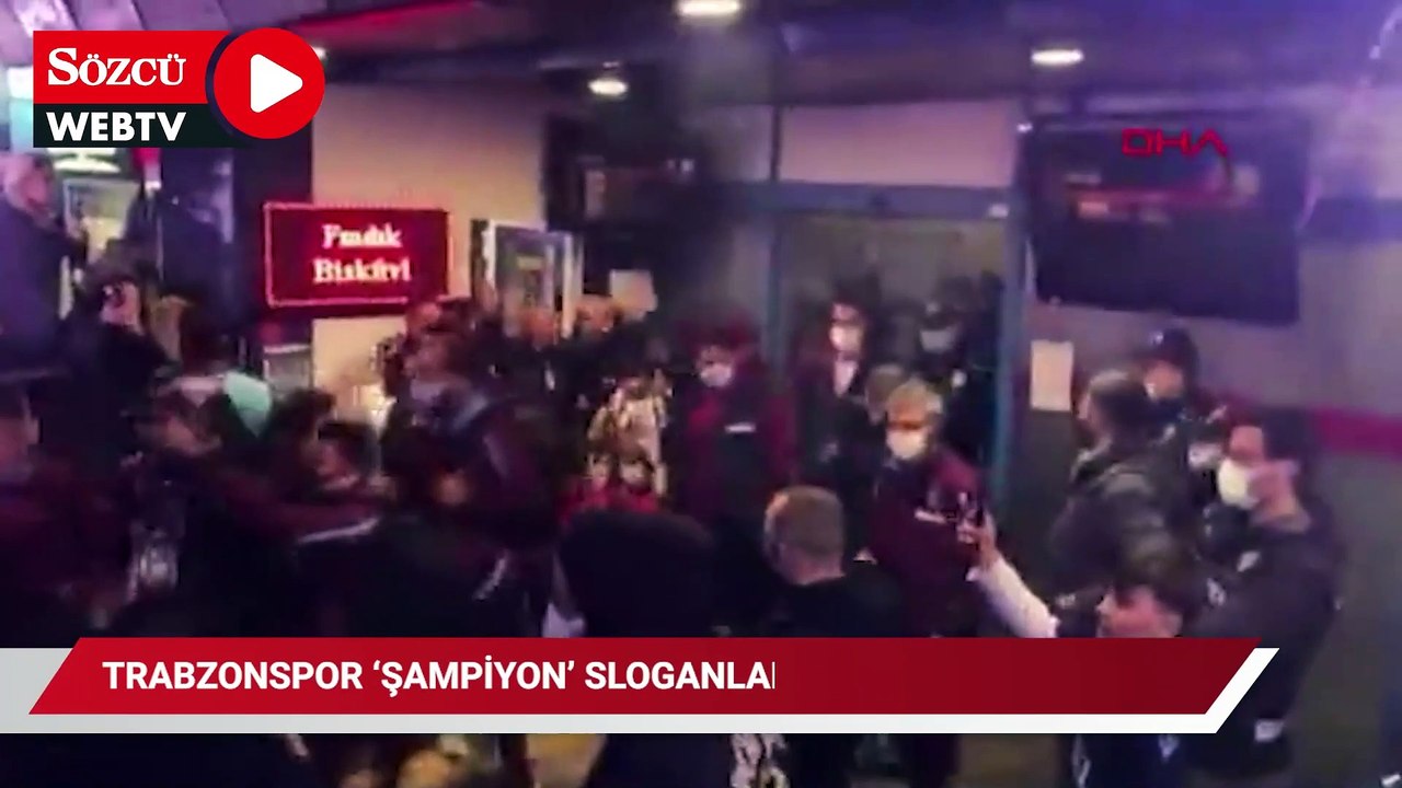Trabzonspor 'şampiyon' sloganlarıyla karşılandı