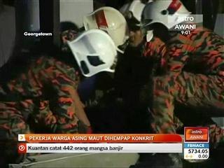Pekerja warga asing maut dihempap konkrit