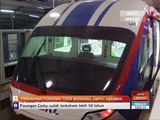 Prasarana perkenal tren monorel empat gerabak