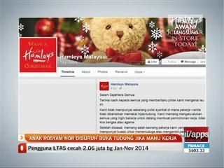 Anak Rosyam Nor disuruh buka tudung jika mahu kerja