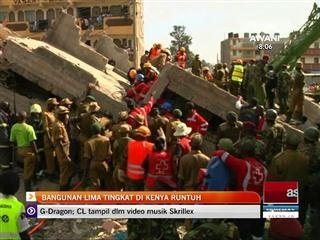 Bangunan lima tingkat di Kenya runtuh