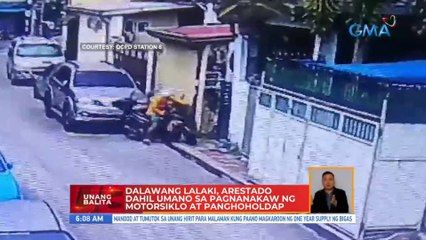 2 lalaki, arestado dahil umano sa pagnanakaw ng motorsiklo at panghoholdap | UB