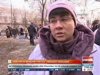 Doktor di Moscow protes tindakan kerajaan