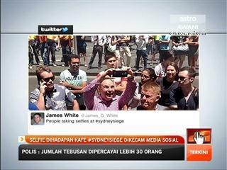 Selfie dihadapan kafe #sydneysiege dikecam pengguna media sosial