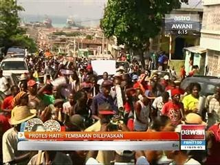 Protes Haiti: Tembakan dilepaskan
