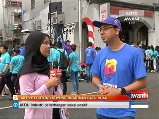 Aktiviti gotong-royong indahkan Batu Road