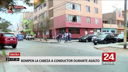 Breña: delincuentes rompen la cabeza a conductor durante asalto