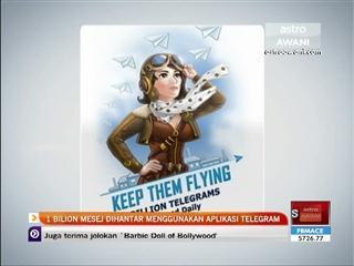 1 bilion mesej dihantar menggunakan aplikasi Telegram