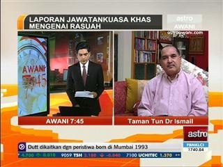 Laporan jawatankuasa khas mengenai rasuah