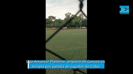 Arquero de Curuzú en terapia por una patada de jugador de Criba