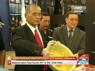 Dadah bernilai lebih setengah juta ringgit dirampas