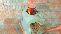membuat tungku kayu bakar modern dari ember cat bekas, tungku kayu modern
