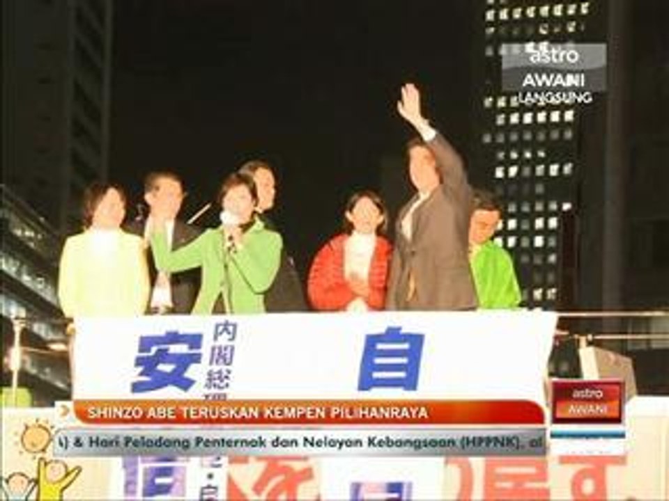 Shinzo Abe teruskan kempen pilihanraya