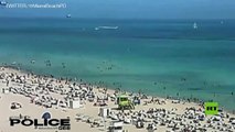 بالفيديو.. طائرة تتحطم وسط السباحين قرب شاطئ مزدحم في ميامي