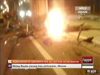 Kemalangan di Lebuhraya NPE melibatkan Aston Martin