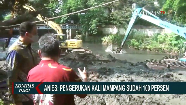 Anies Baswedan Klaim Pengerukan Kali Mampang Sudah Selesai 100 Persen