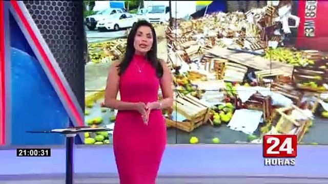 Tráiler cierra el paso de un camión de mangos y ocasiona pérdidas de 12 000 dólares