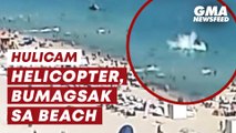 Helicopter sa Miami, nag-crash sa beach! | GMA News Feed