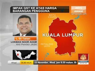 Impak GST ke atas harga barangan pengguna
