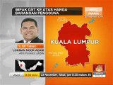 Impak GST ke atas harga barangan pengguna