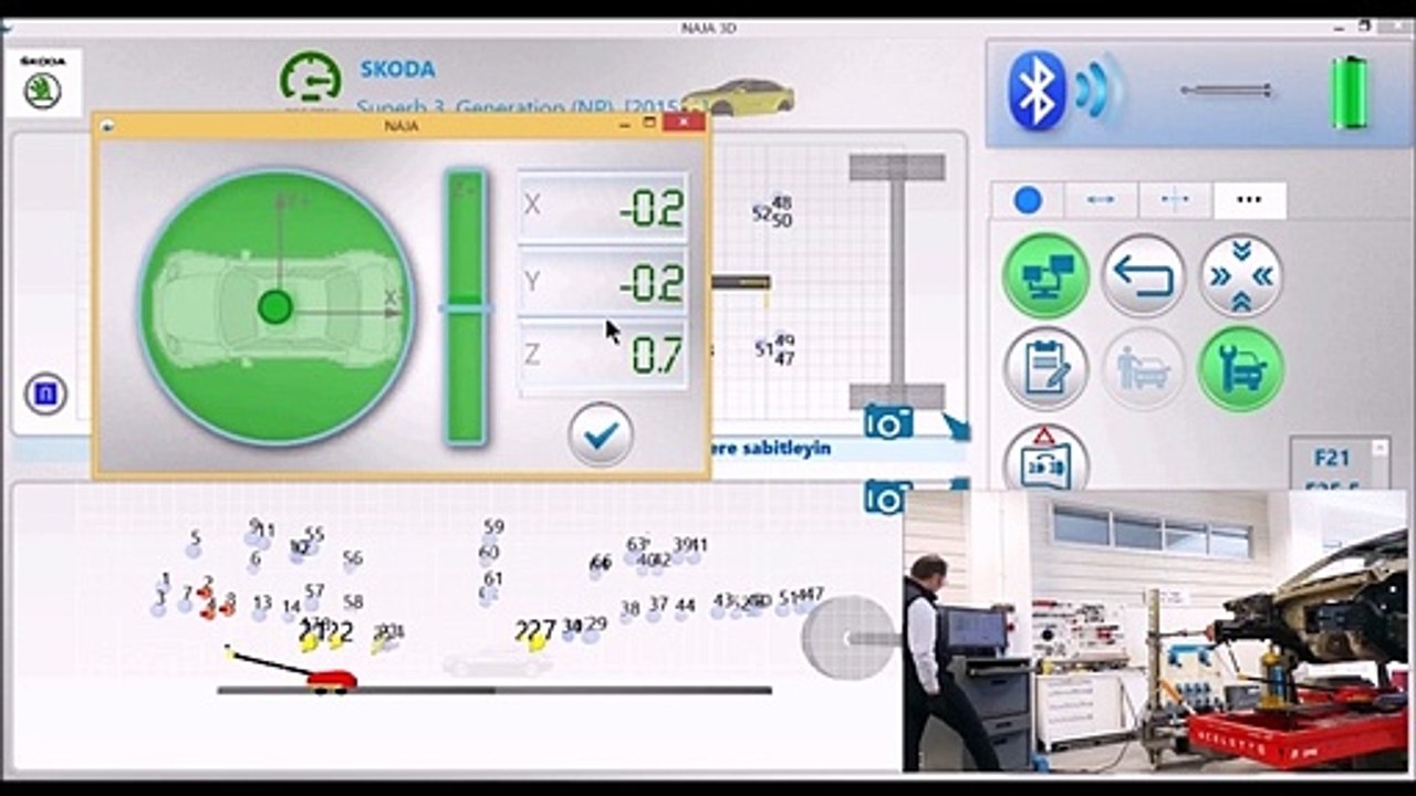 Vehicle full repair process with Electronic Measuring System NAJA 3D from Celette