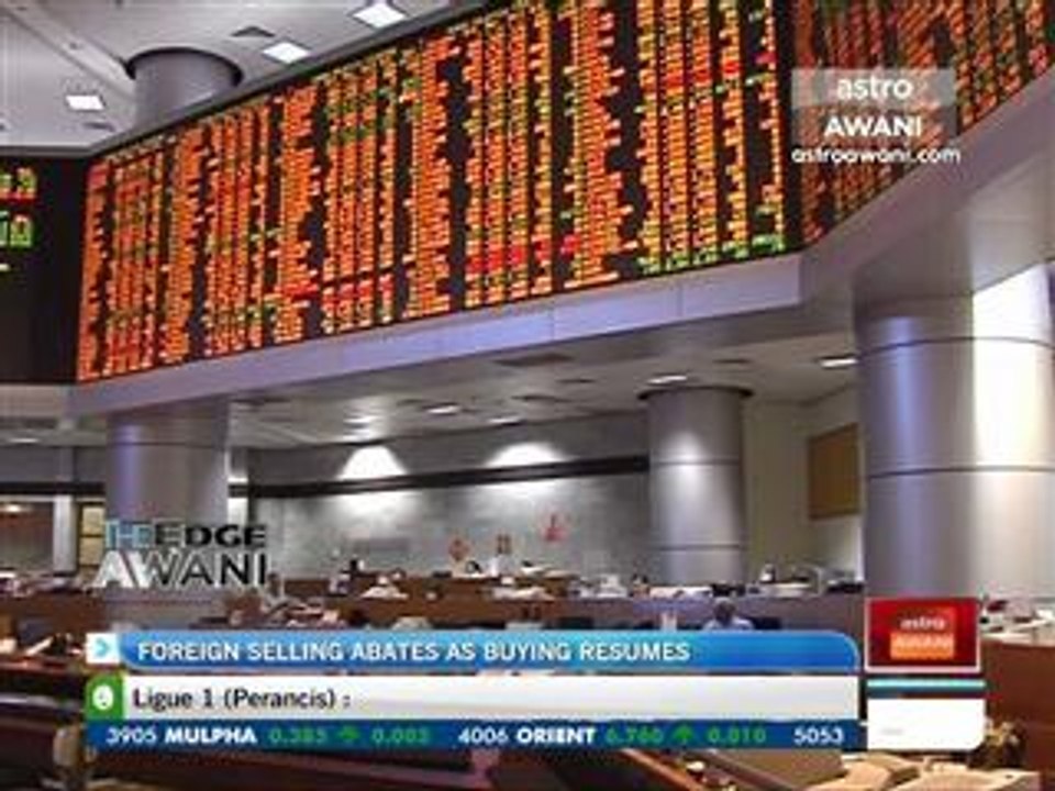 Foreign selling abates as buying resumes