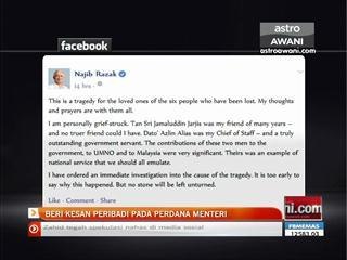 Beri kesan peribadi pada perdana menteri