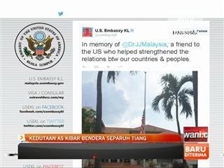 Kedutaan AS kibar bendera separuh tiang