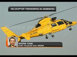 Perkembangan helikopter terhempas di Semenyih, 08:00 malam
