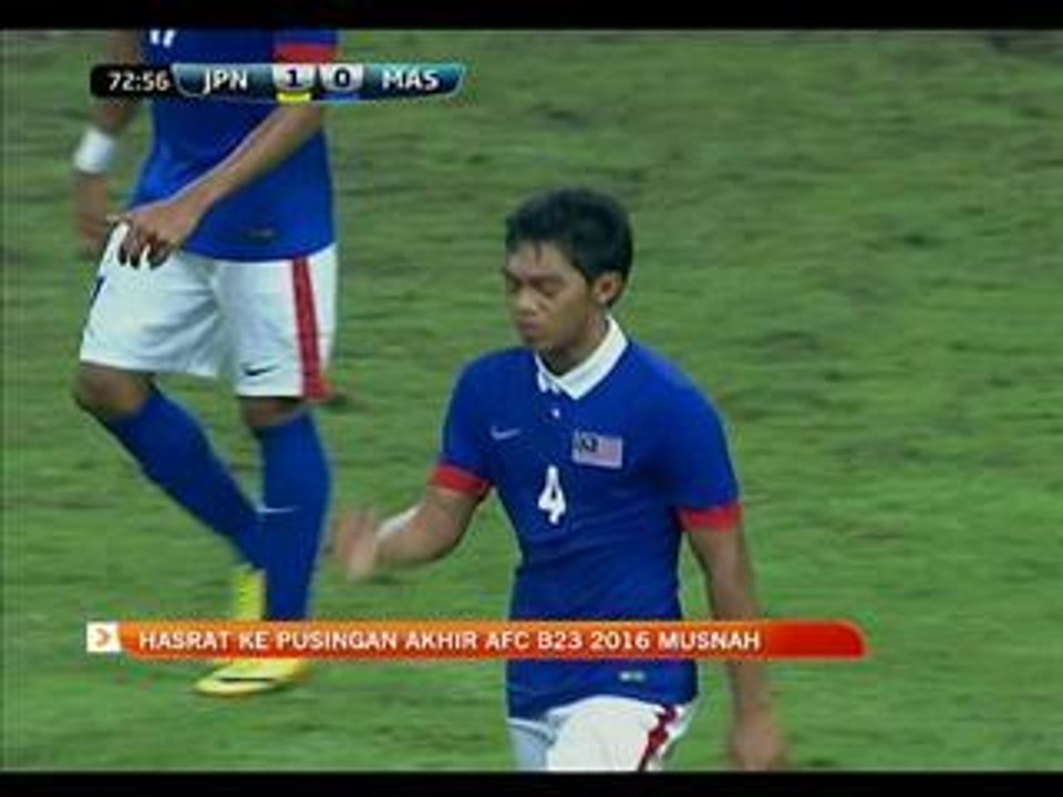 Hasrat ke pusingan akhir AFC B23 2016 musnah