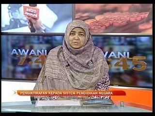 Pengiktirafan kepada sistem pendidikan negara