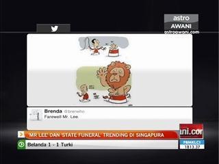 'Mr Lee' dan 'State Funeral' trending di Twitter Singapura