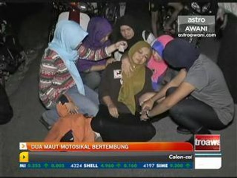 Dua maut motosikal bertembung