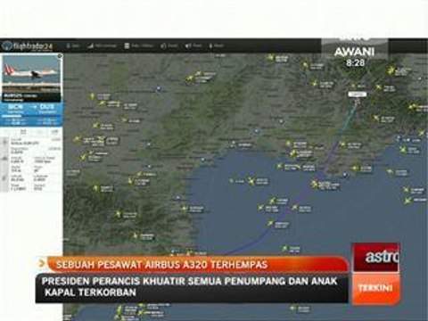 Perkembangan semasa penerbangan Germanwings 9525