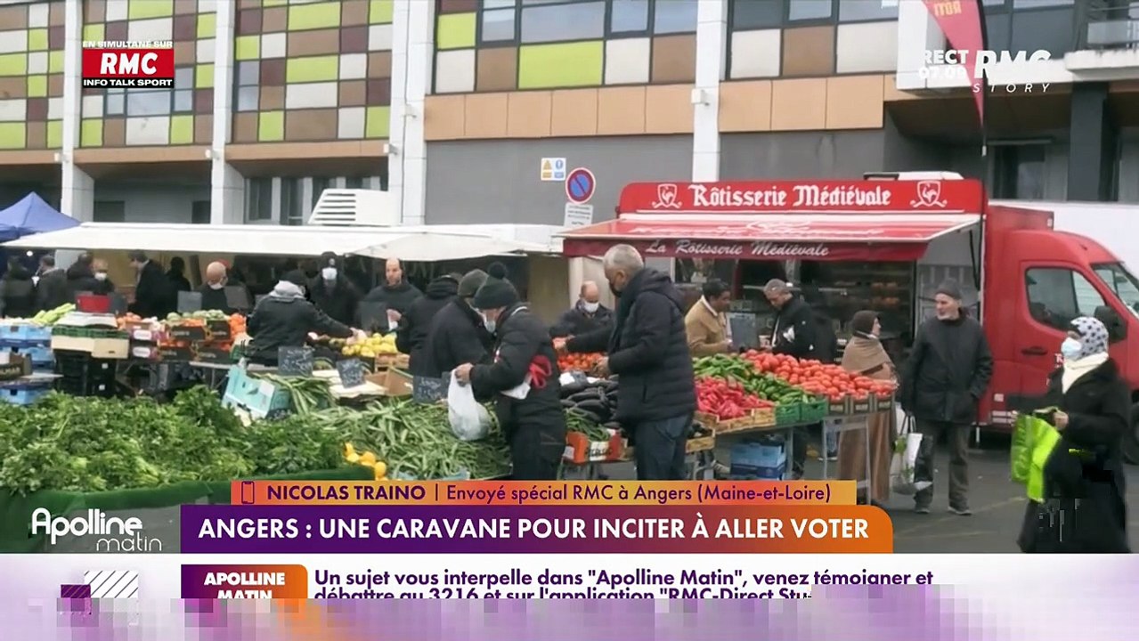 RMC chez vous : Une caravane pour inciter à aller voter à Angers - 21/02