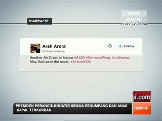 Nahas Airbus 320: Media sosial kirim doa