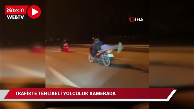 Hem kendini, hem de trafikteki diğer sürücüleri tehlikeye attı