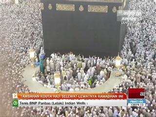 Tambahan kouta haji selewat-lewatnya Ramadhan ini
