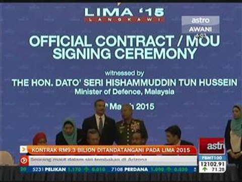 Kontrak RM9.3 bilion ditandatangani pada LIMA 2015