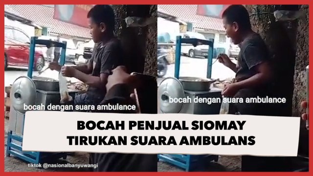 Bener-bener Langka! Bocah Penjual Siomay Tirukan Suara Ambulance, Mirip Banget