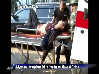 Myanmar warplane kills five in southwest China