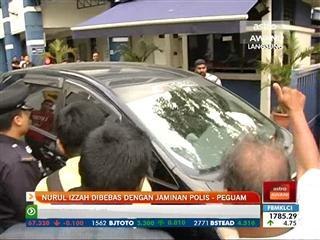 Nurul Izzah dibebas dengan jaminan polis - Peguam