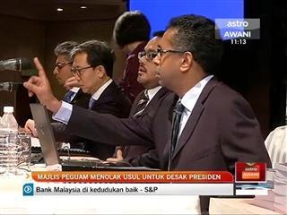 Majlis Peguam menolak usul untuk desak presiden