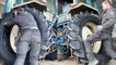 ''Tire Warrior' changes MASSIVE tractor tire like it's the easiest job in the world '