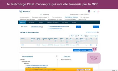 Tutoriel Portail de services Chorus Pro 2022 - Gérer les factures de travaux (maitrise d'ouvrage MOA)