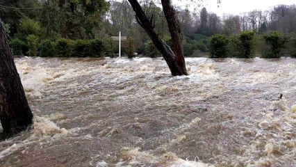 Storm Franklin - floods at Fountains Abbey and Studley Royal